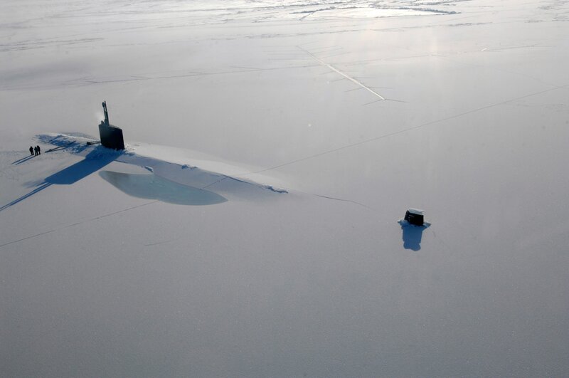 Submarine in Snow — White, Cold