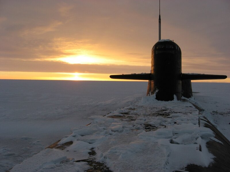 Submarine in Snow — White, Serene
