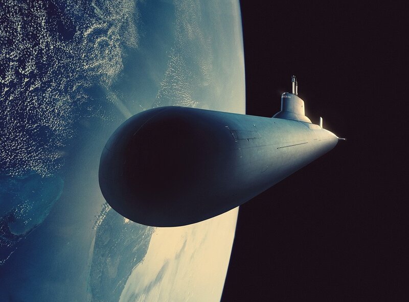 Submarine in Space — Blue