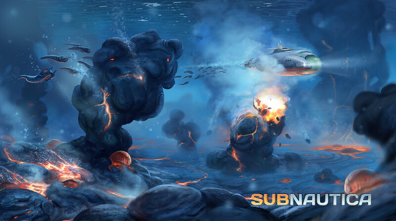 Submarine in Volcanic Vents