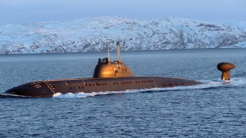 Submarine in Water — Blue, Calm