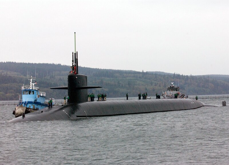 Submarine in Water — Gray, Calm, Photograph, Tugboat