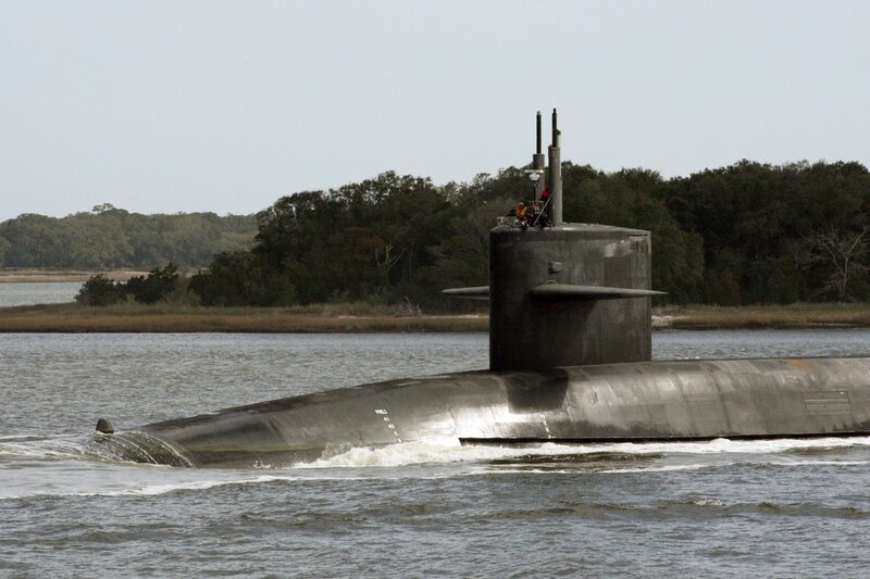 Submarine in Water — Gray, Calm