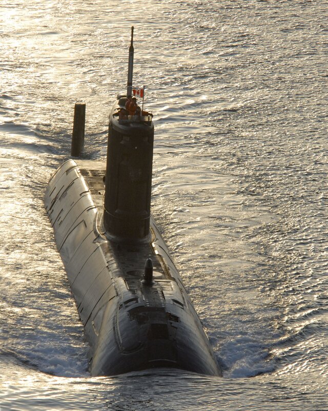 Submarine in Water — Gray, Dramatic