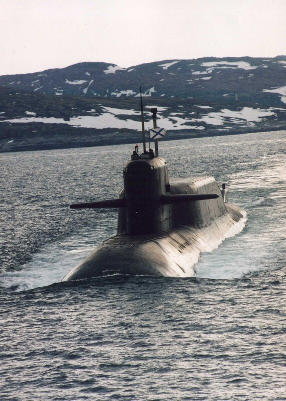 Submarine in Water — Gray, Dramatic, Winter