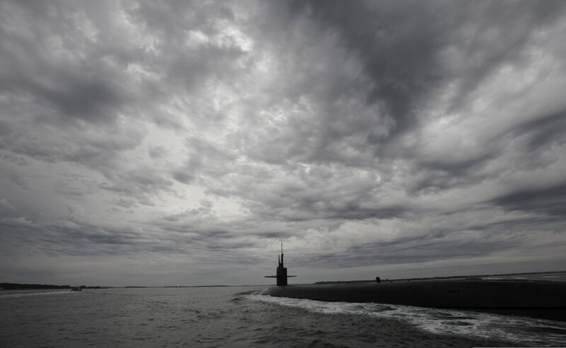 Submarine in Water — Gray