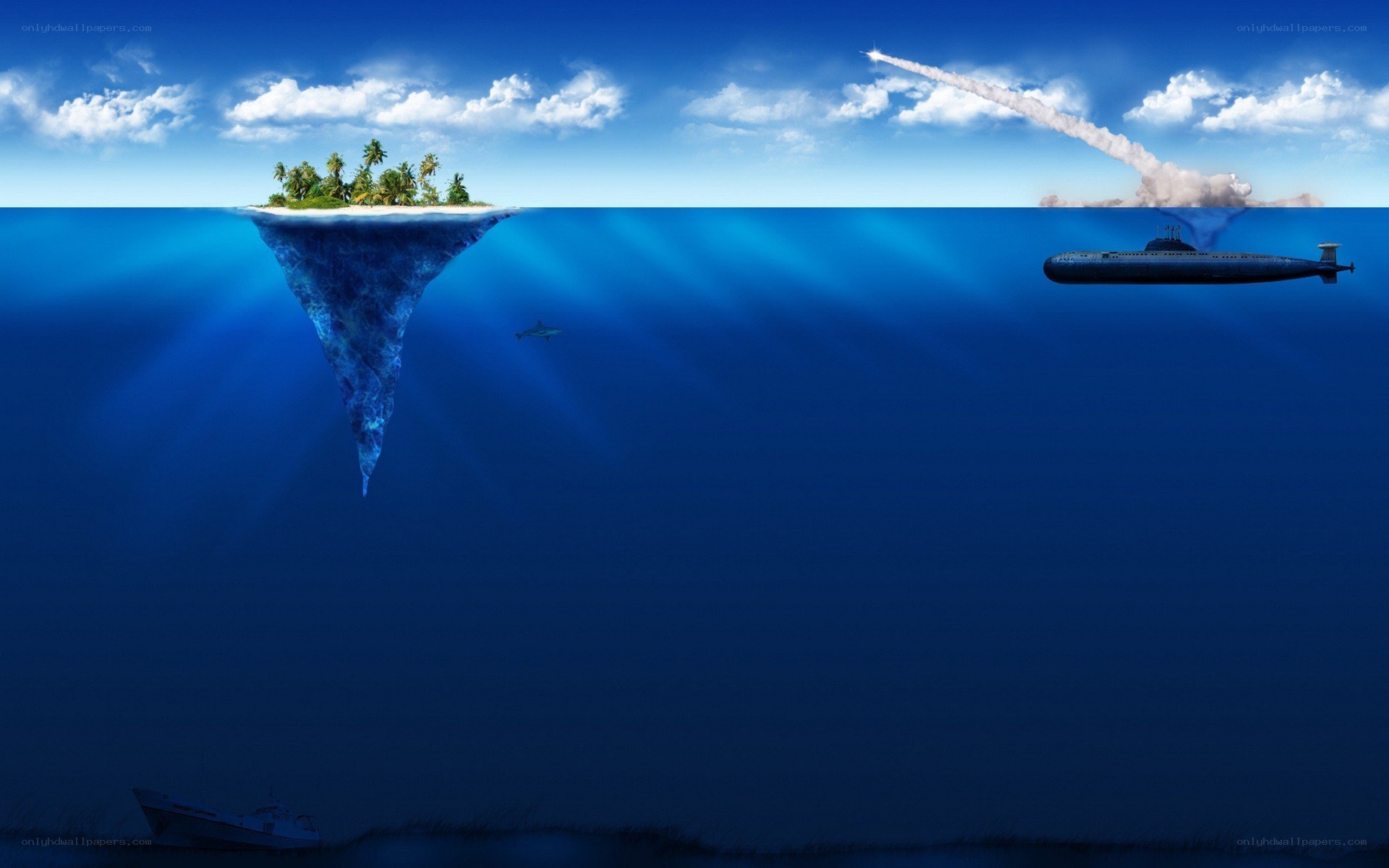 Submarine launching missile
