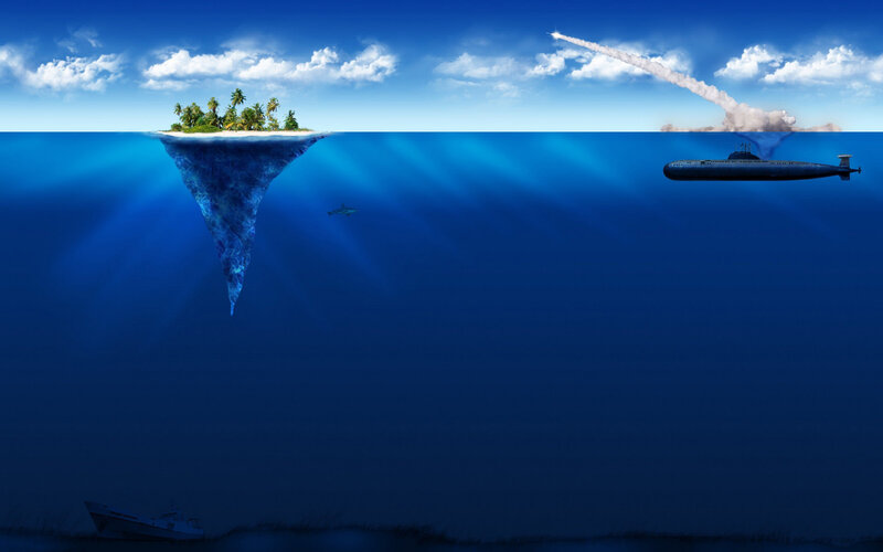Submarine Launching Missile — Blue, Dramatic
