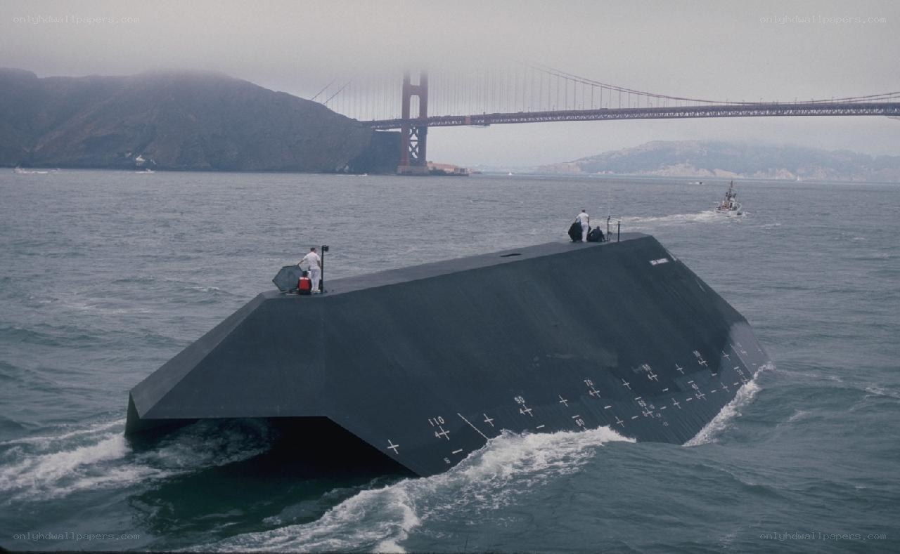 Submarine near Golden Gate Bridge