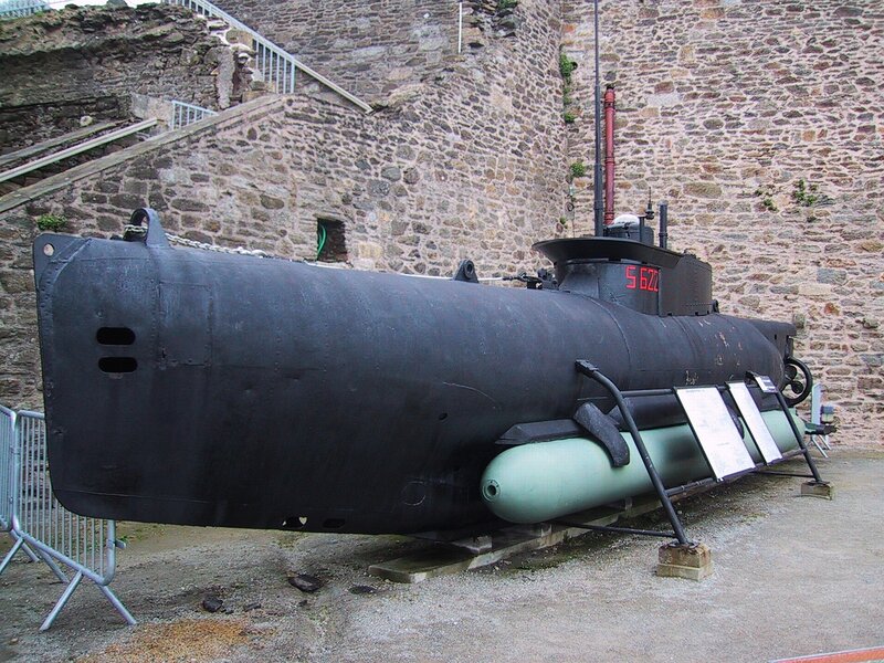 Submarine on display at museum