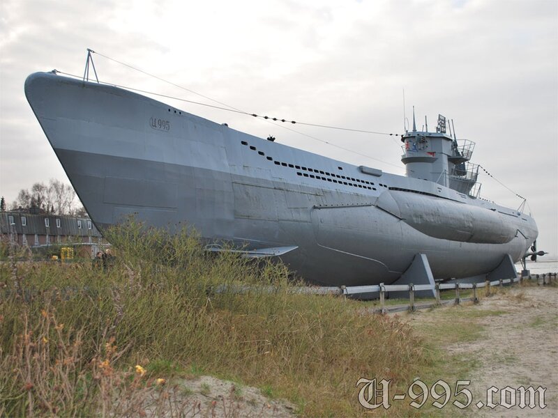 Submarine on Display — Gray, Overcast