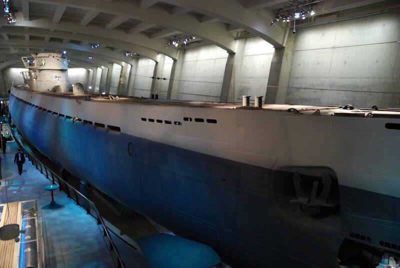 submarine on display in museum