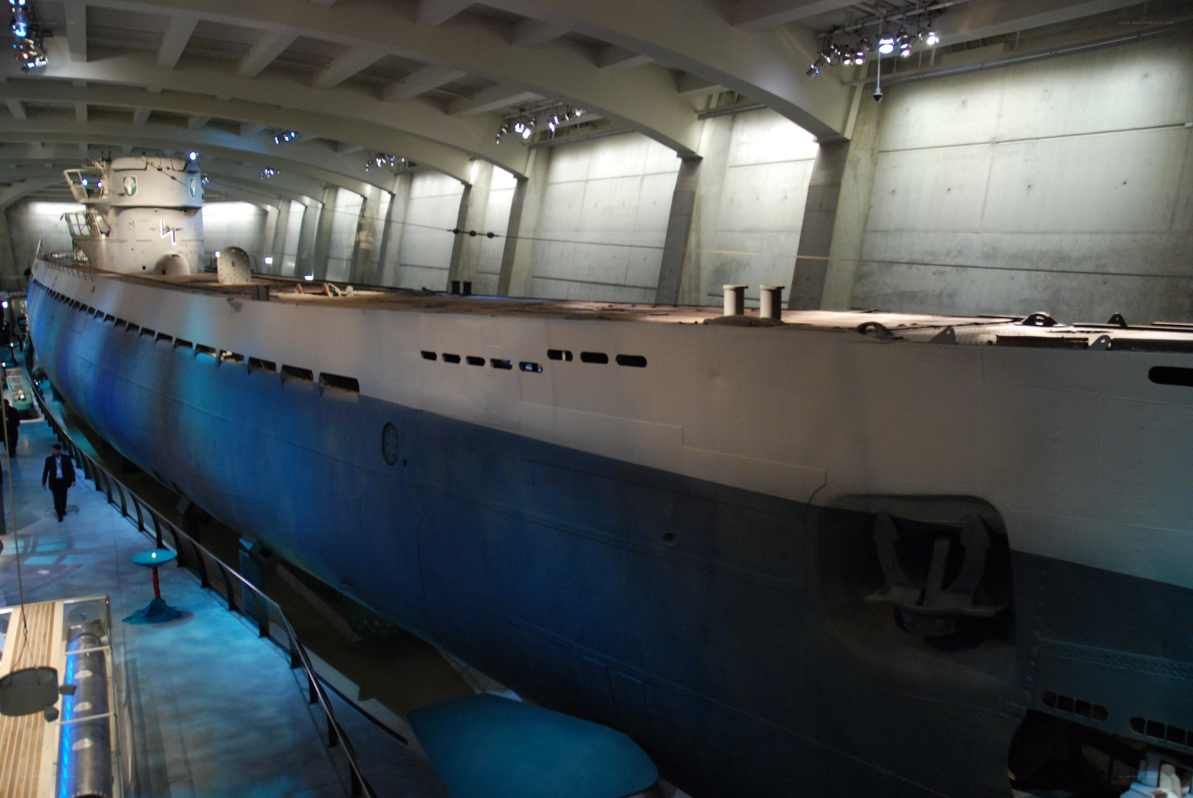 submarine on display in museum