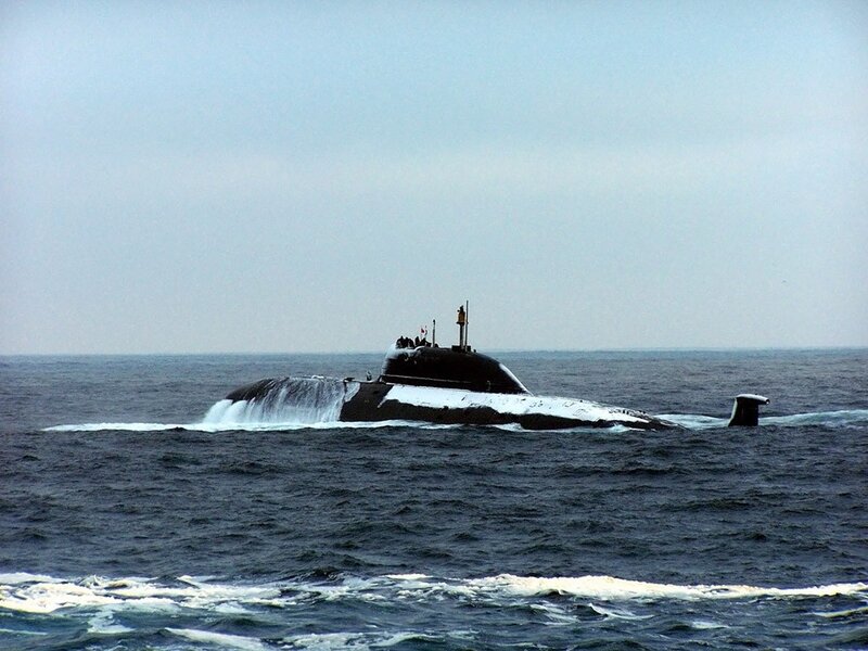 Submarine on Ocean Surface — Blue, Calm, Photograph