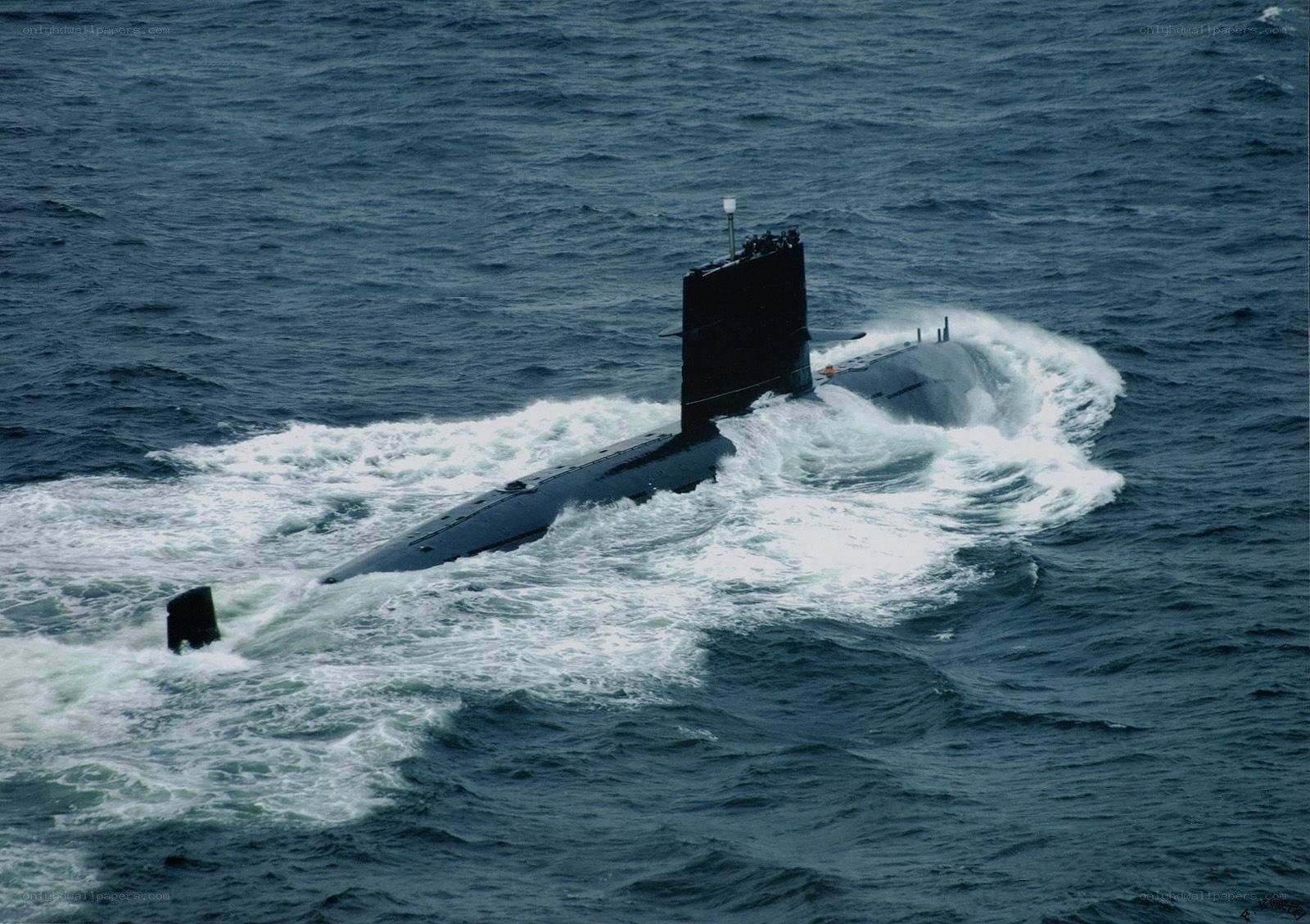 Submarine on the ocean surface