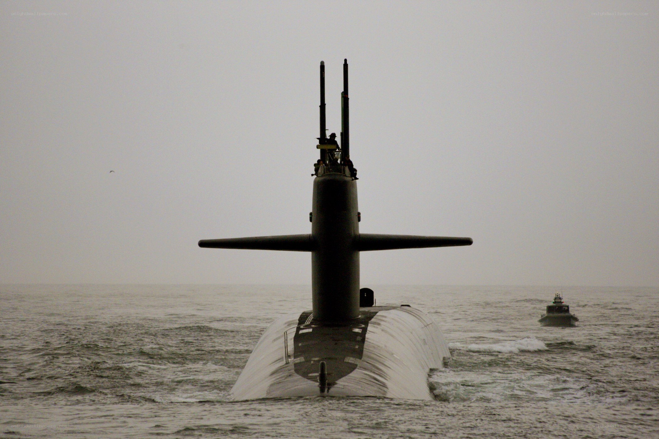 Submarine on the ocean surface