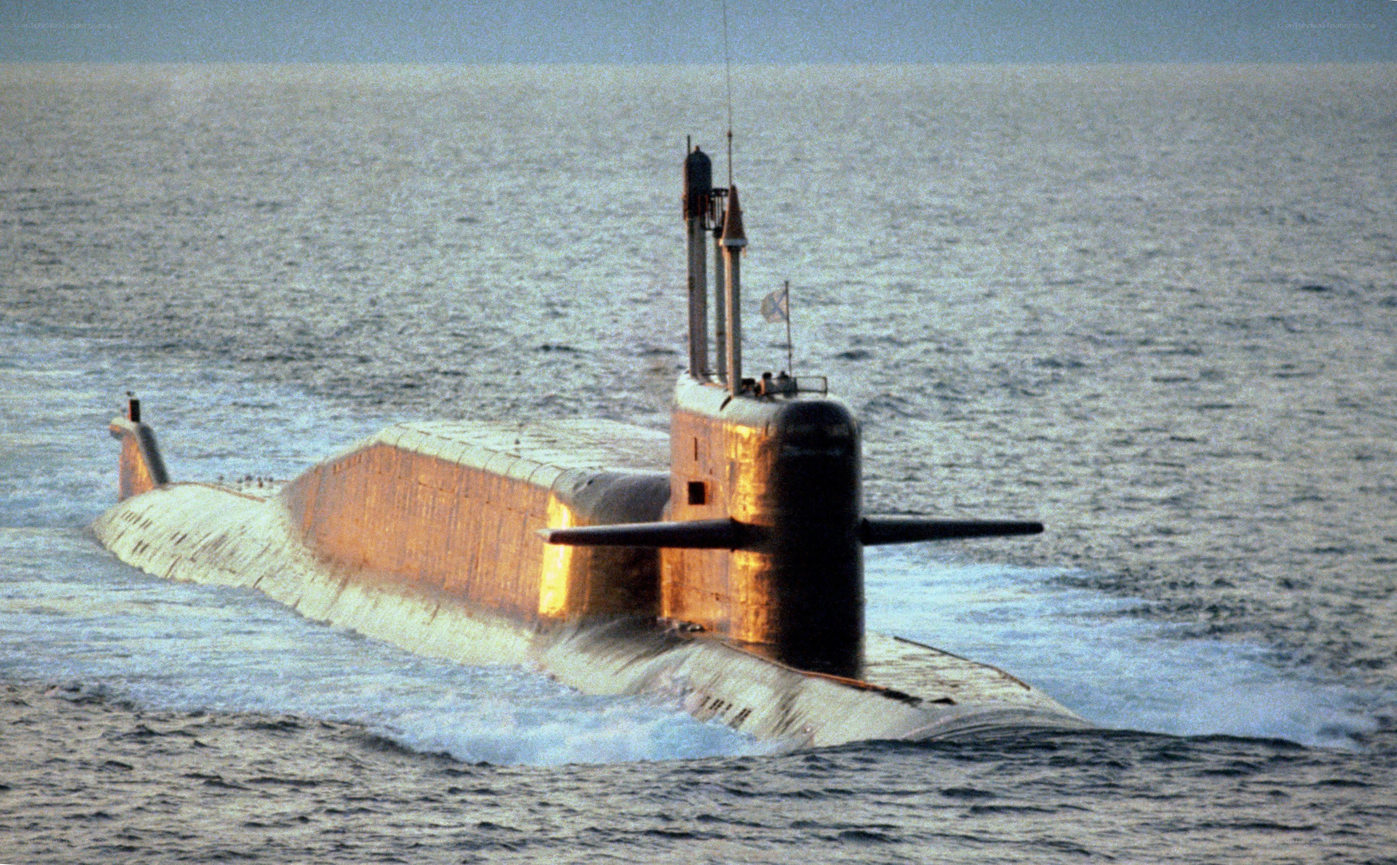 Submarine on the ocean surface
