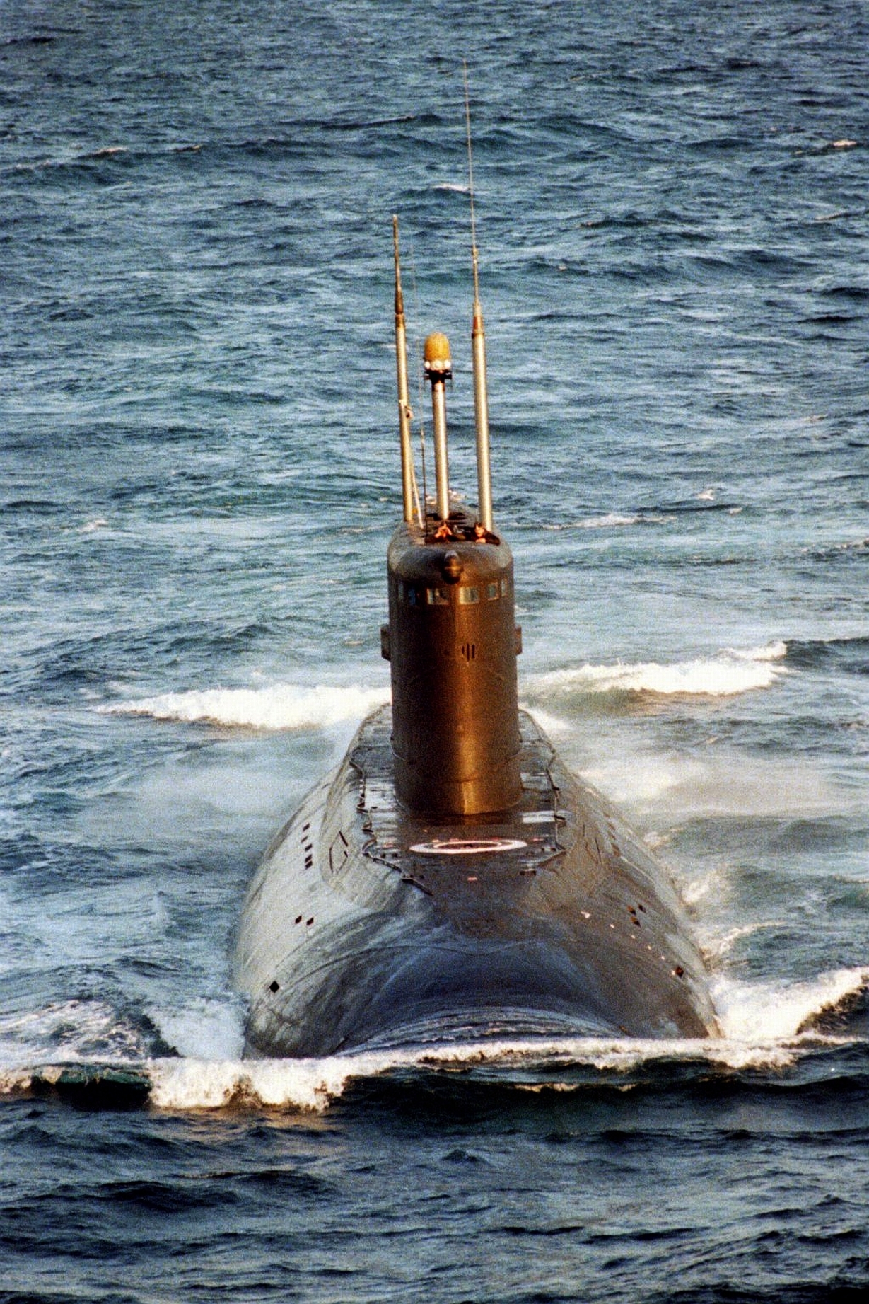 Submarine on the ocean surface