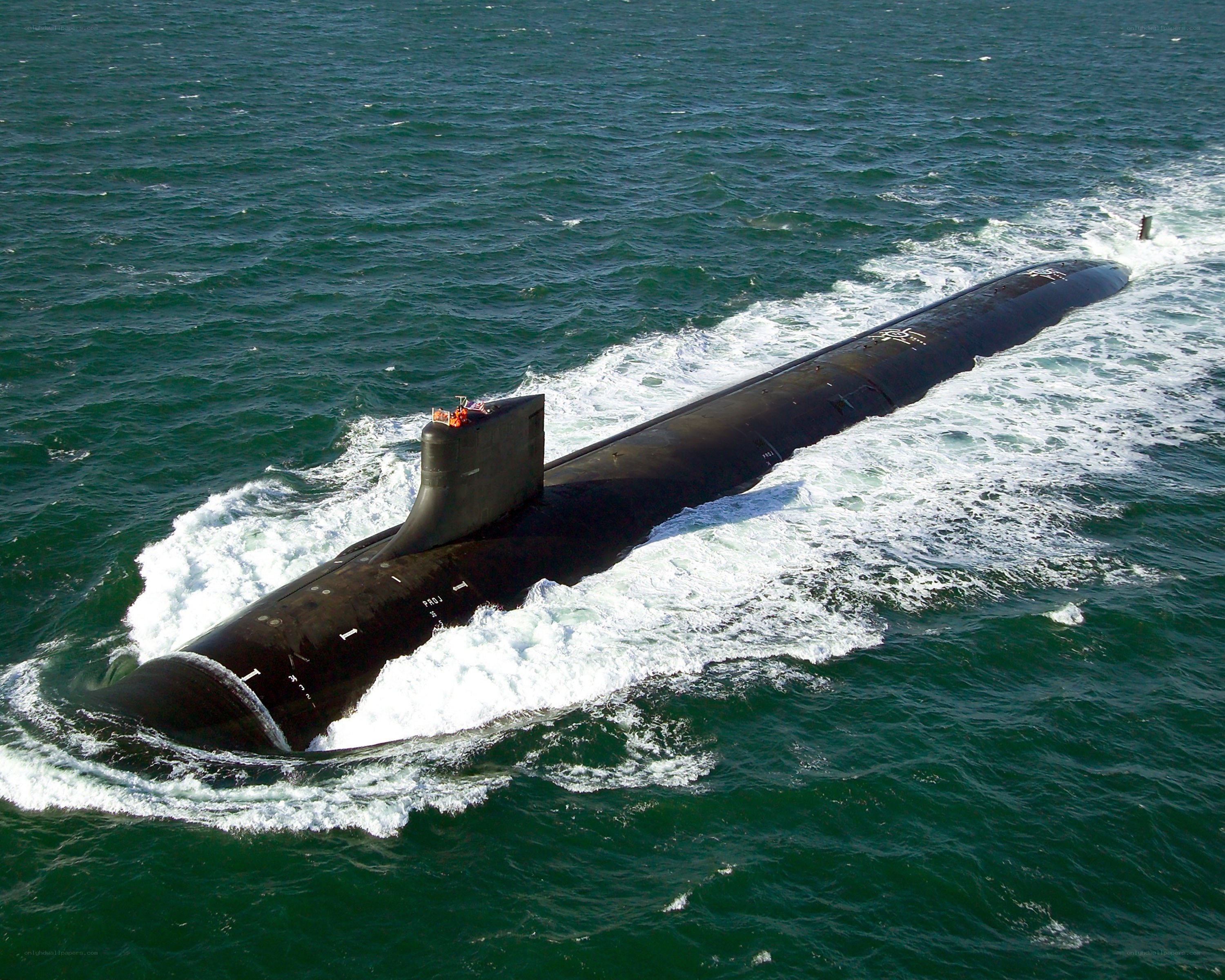 Submarine on the ocean surface