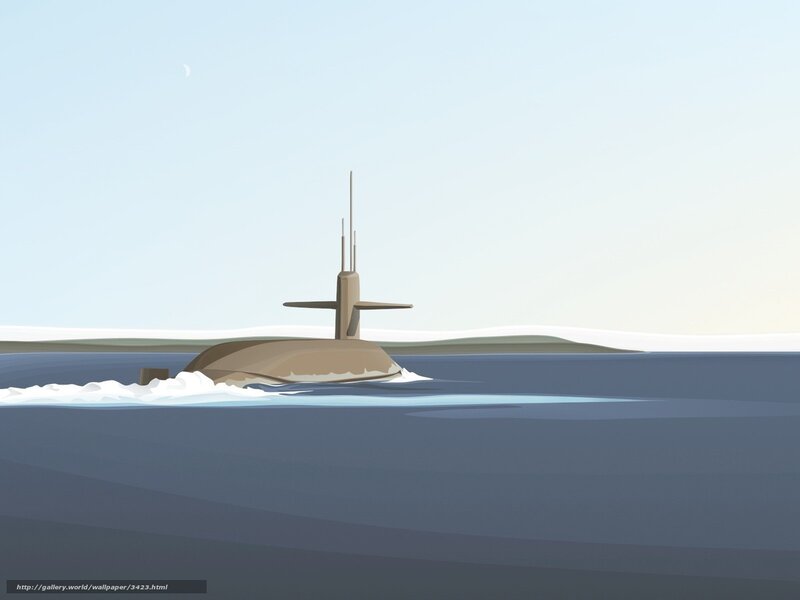 Submarine on the ocean surface