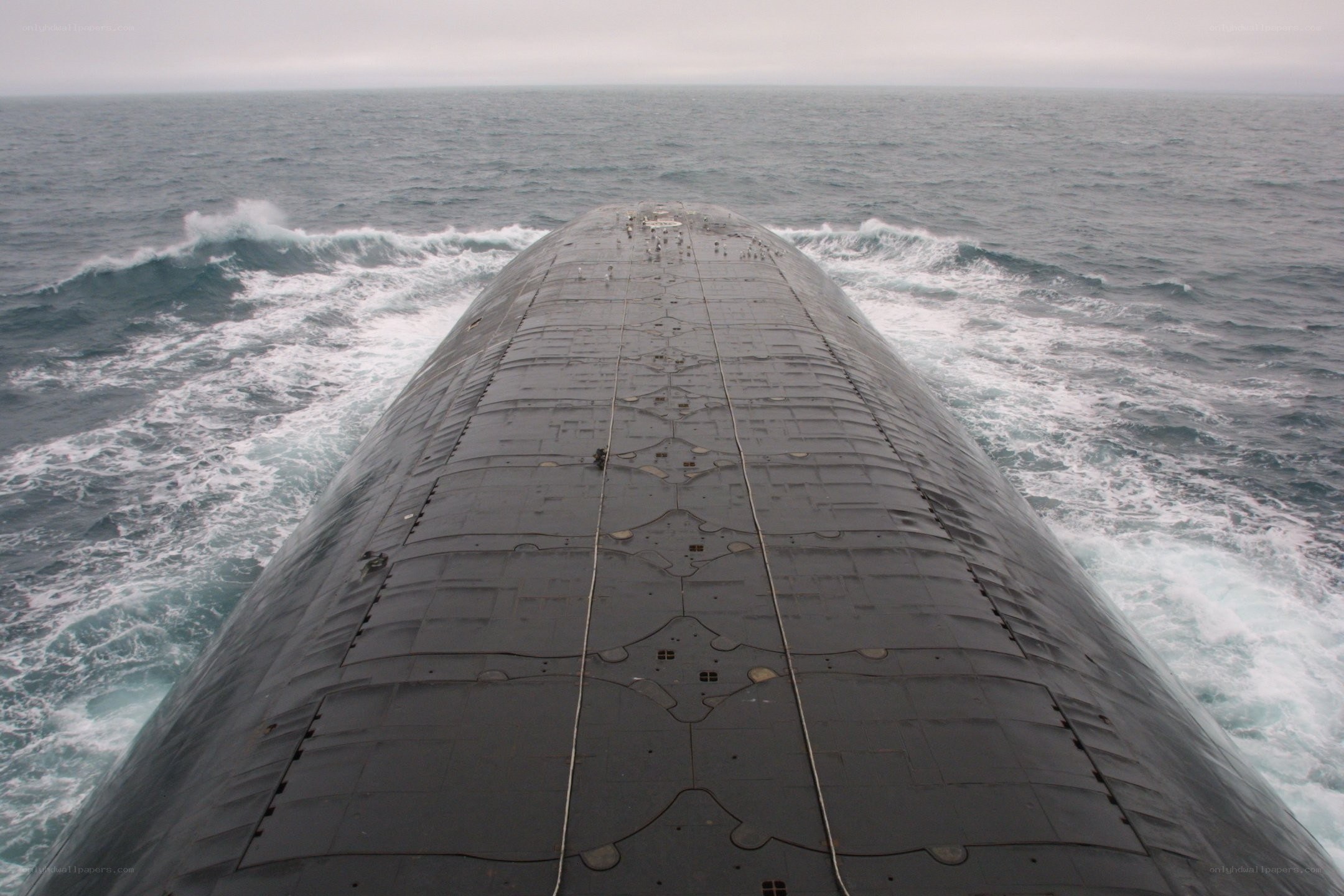 Submarine on the open sea