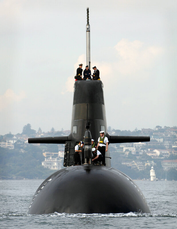 Submarine on the surface