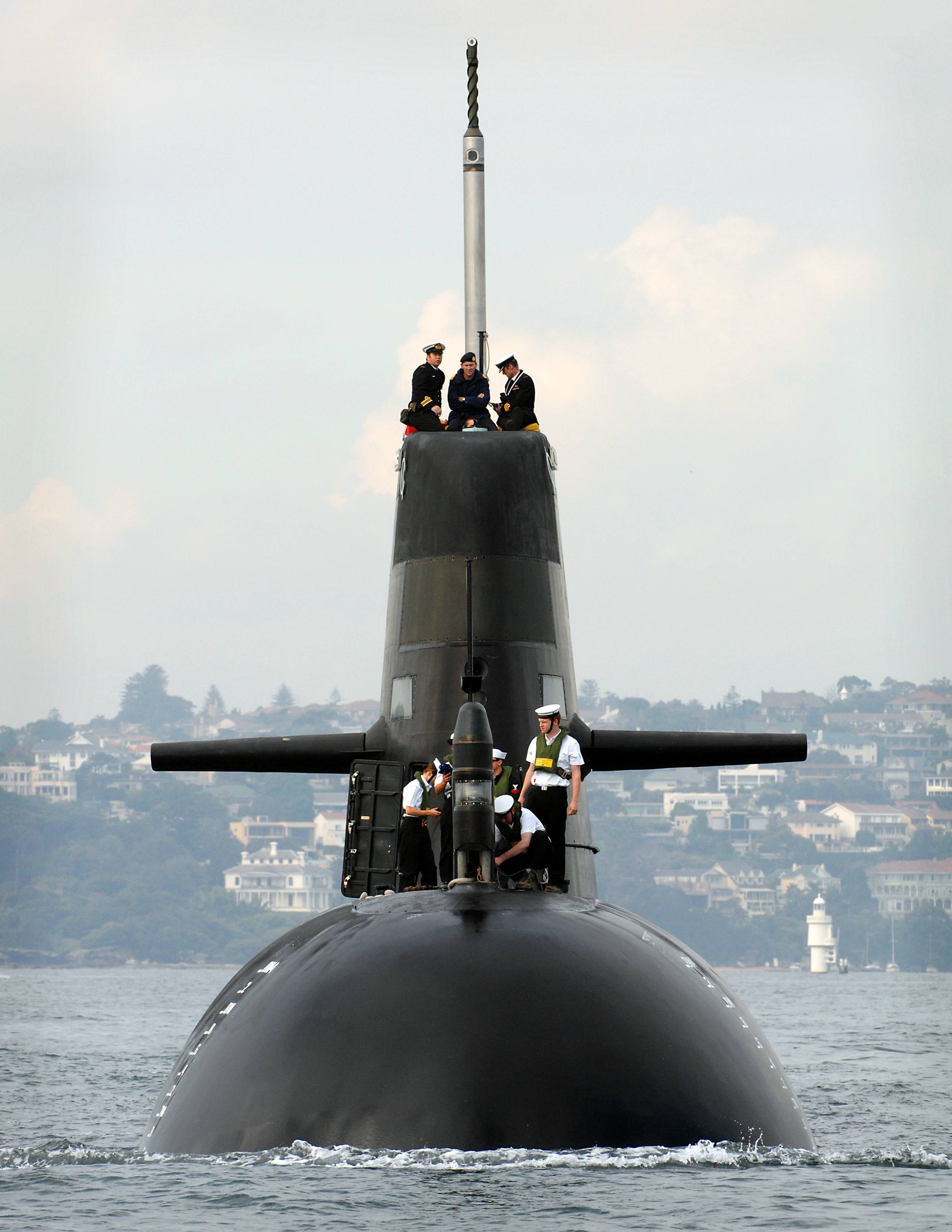 Submarine on the surface