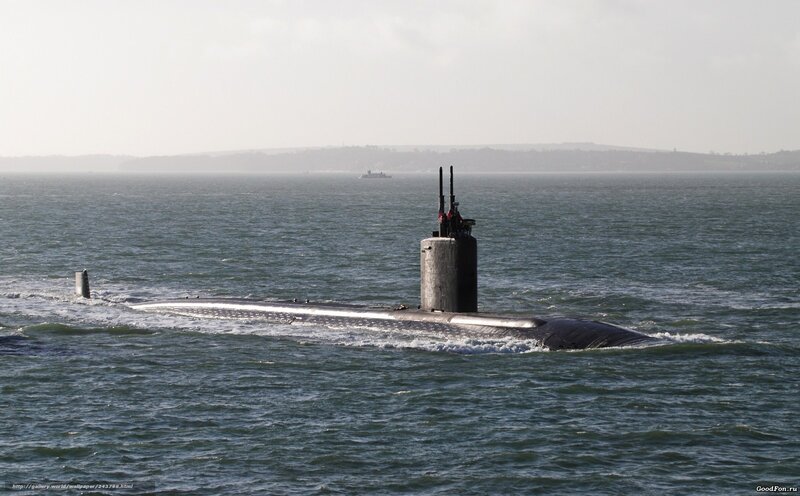 Submarine on the surface