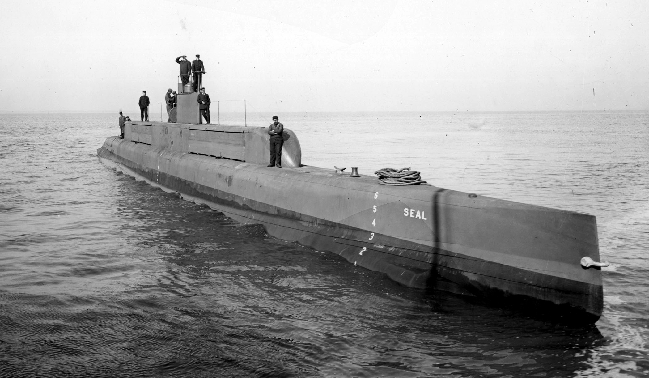 Submarine on the surface