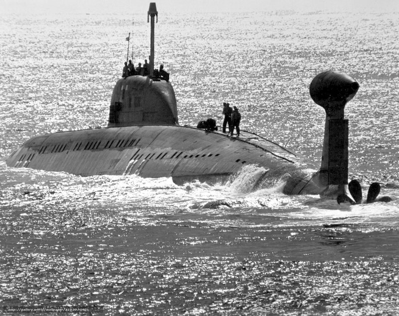 Submarine on the Surface — Black, Dramatic