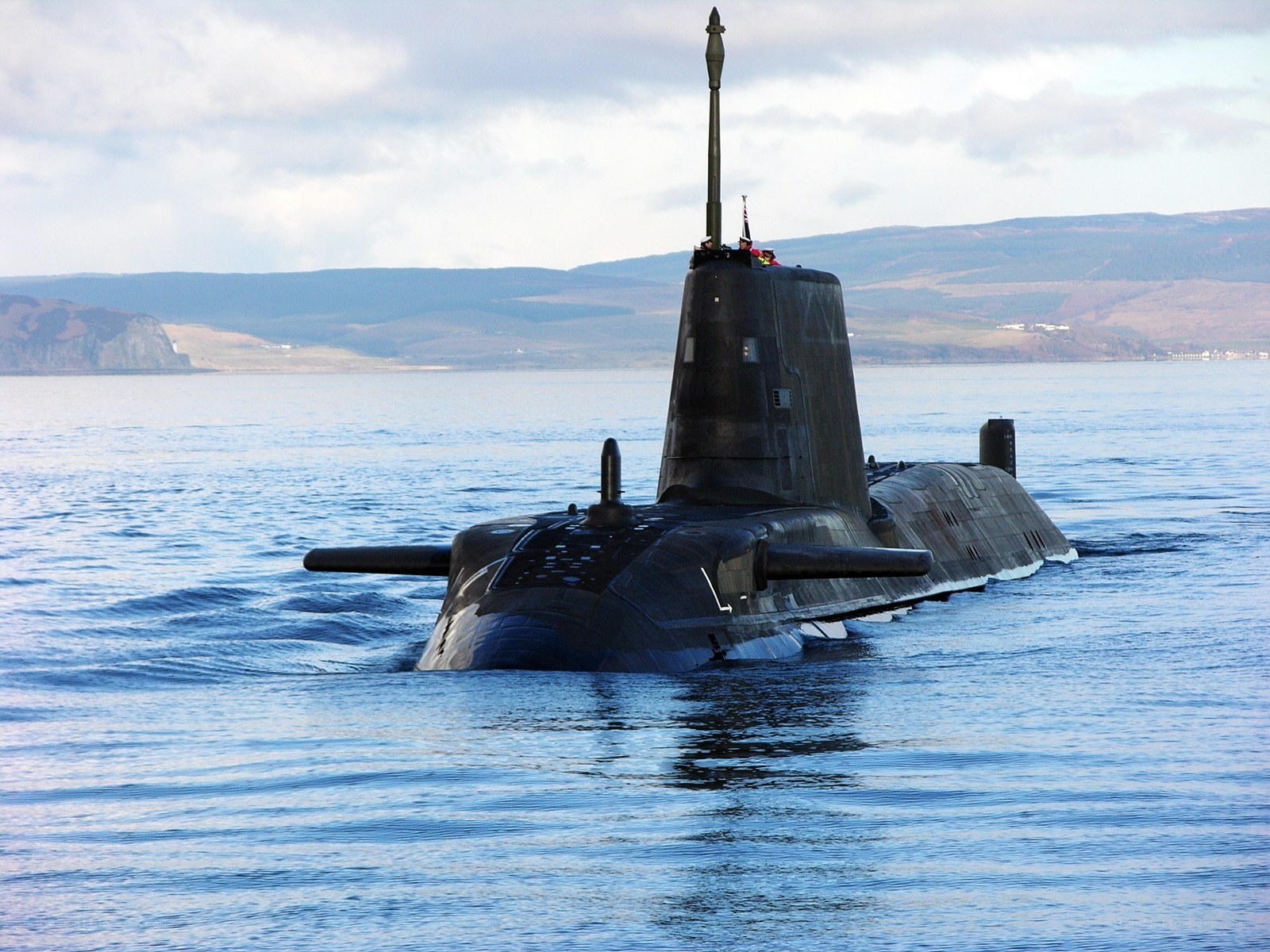 Submarine on the water