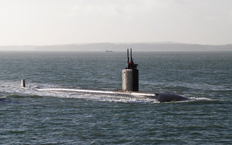 Submarine on the Water — Gray, Calm, Afternoon, Photograph