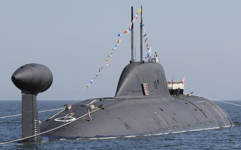 Submarine on the Water — Gray, Calm