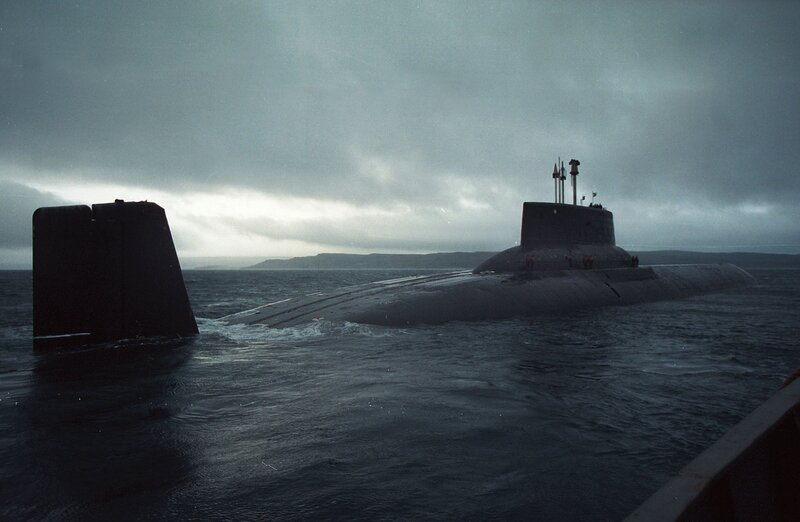 Submarine on the Water — Gray, Dramatic