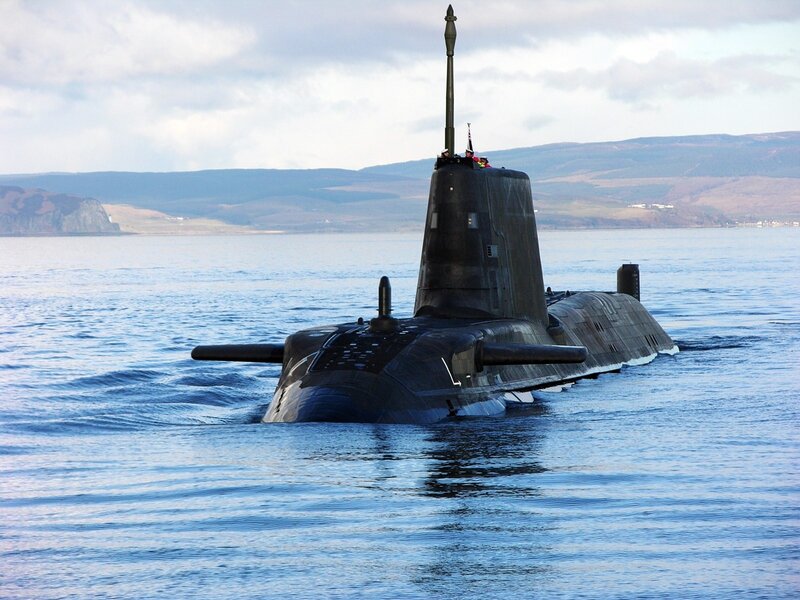 Submarine on Water — Blue, Calm, Afternoon