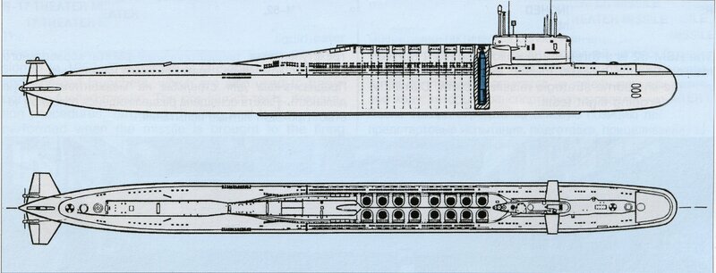 Submarine Technical Drawing