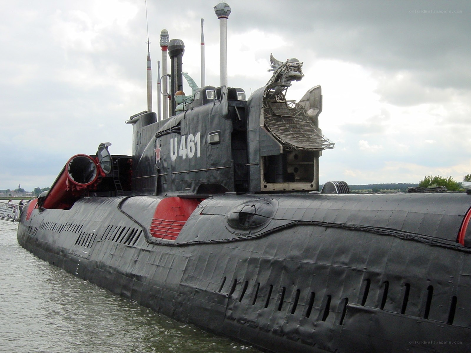 Submarine U-461 on display