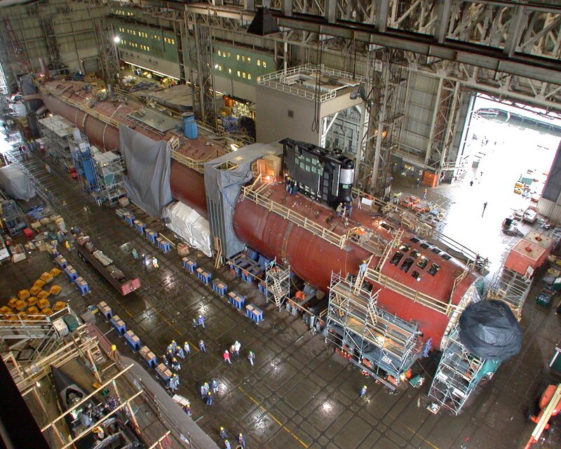 Submarine under Construction — Red, Industrial