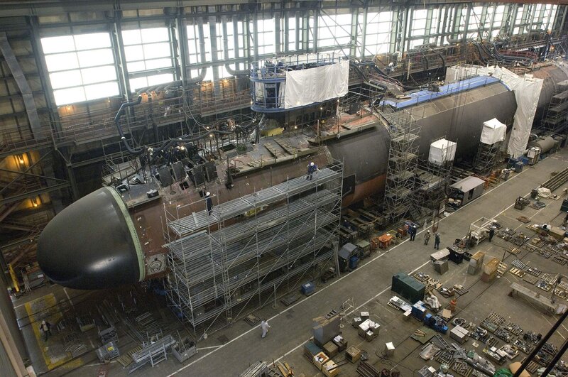 Submarine under construction