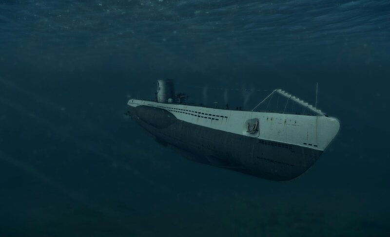 Submarine Underwater — Blue, Dark, Mysterious