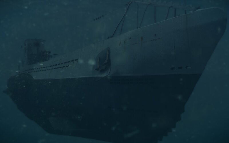 Submarine Underwater — Blue, Dark
