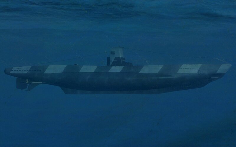 Submarine Underwater — Blue, Serene, 3d Render