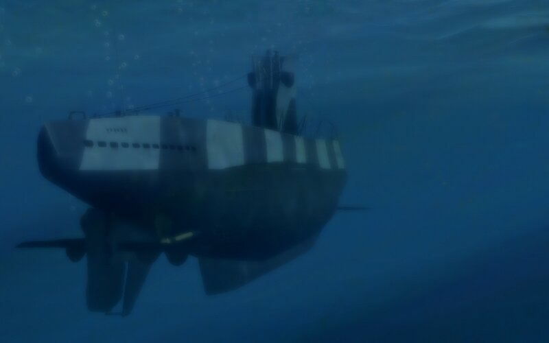 Submarine Underwater — Blue, Serene