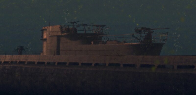 Submarine Underwater — Green