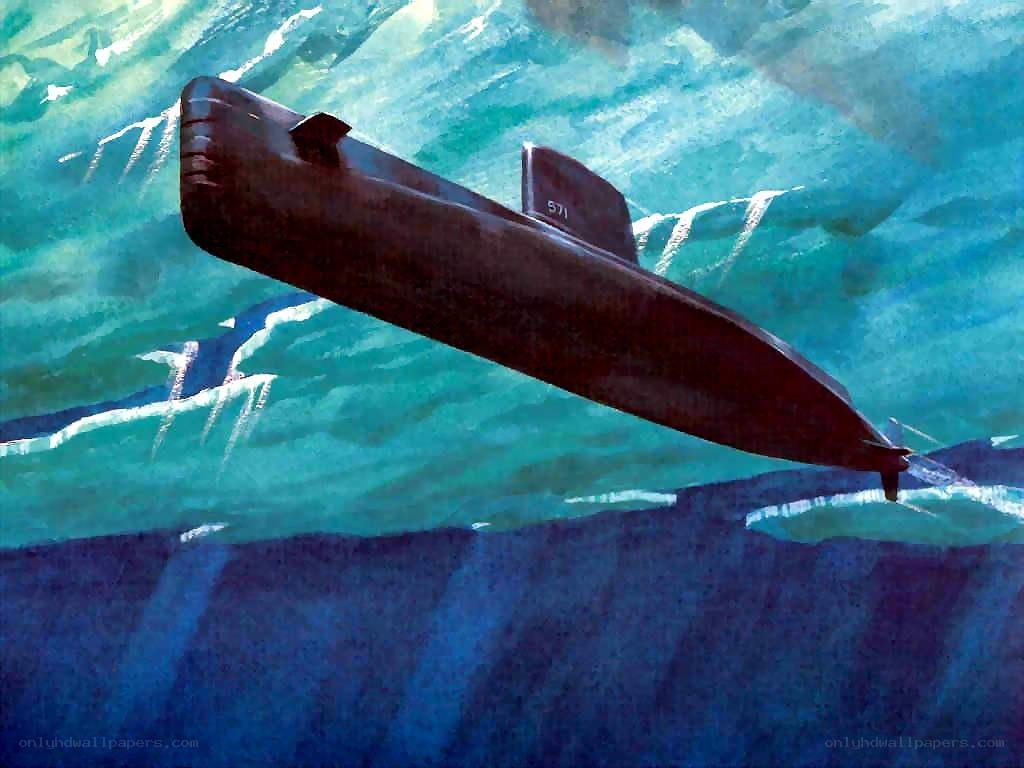 Submarine underwater illustration