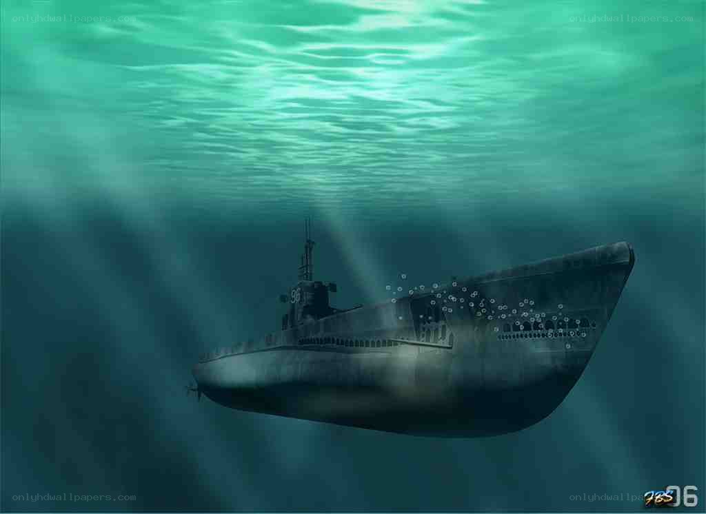 submarine underwater scene