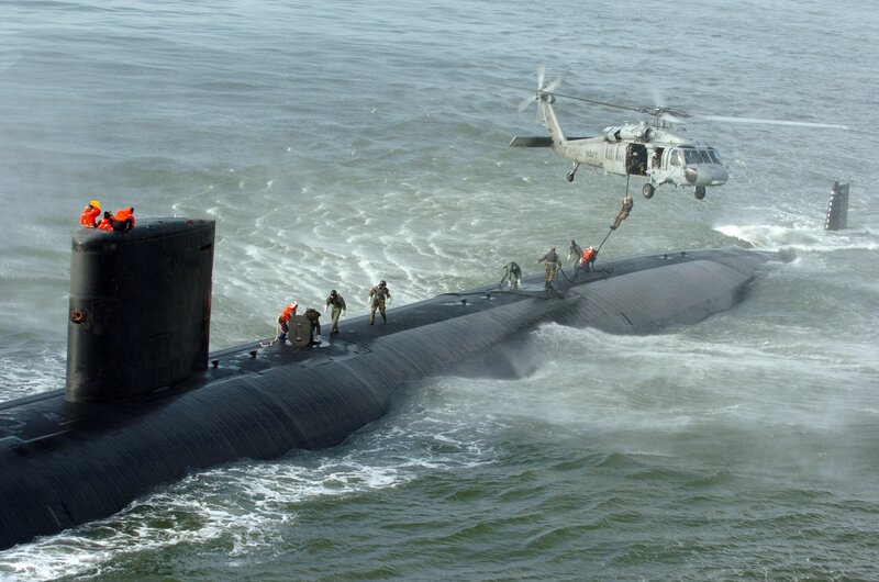 Submarine with Helicopter