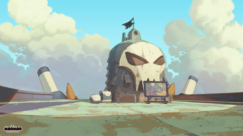 Submarine with Skull Design