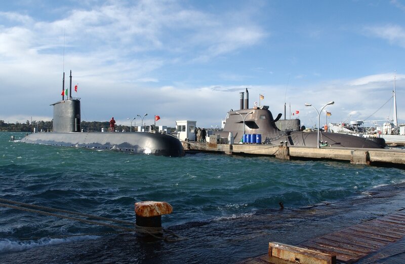 Submarines at Dock