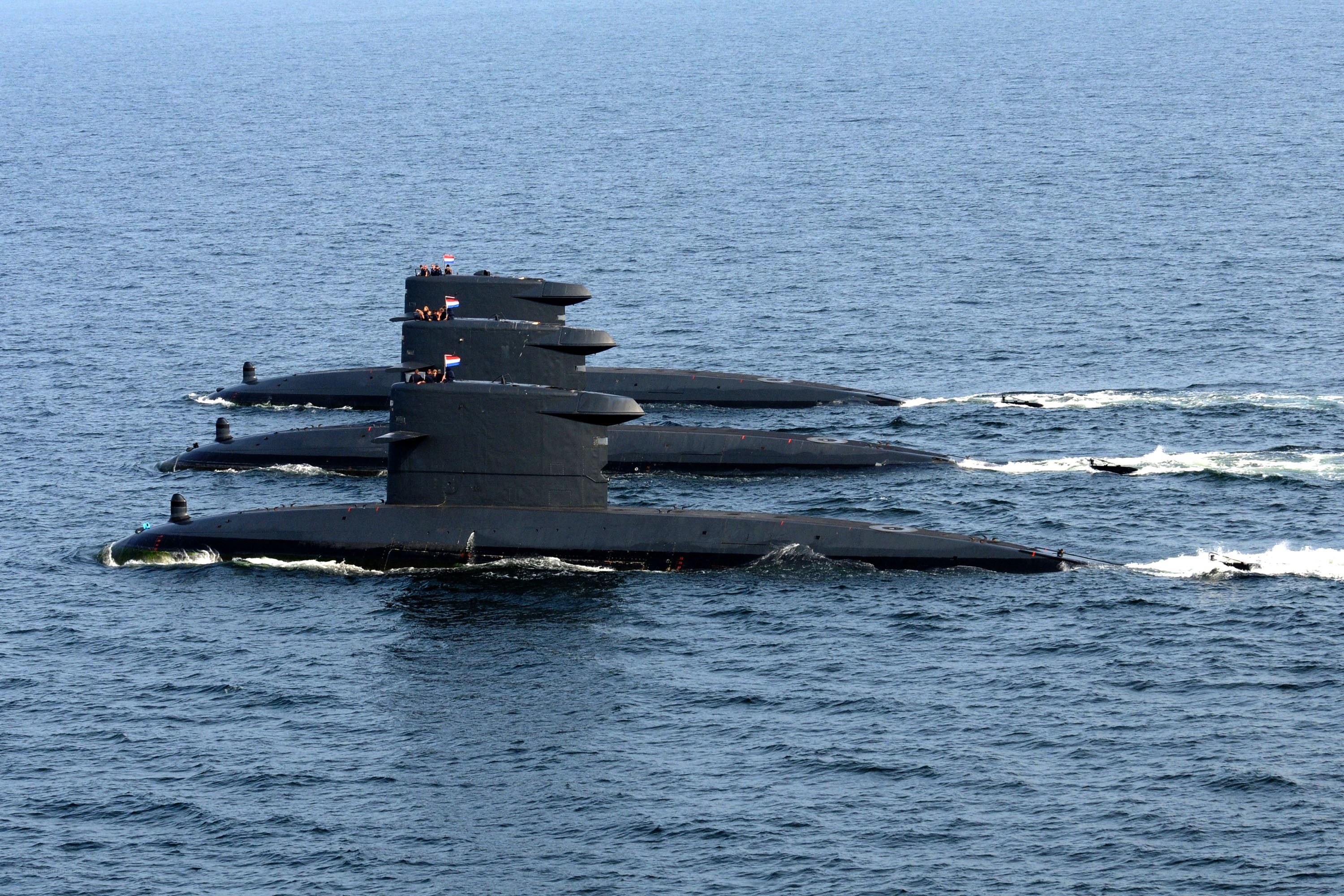 Submarines at sea